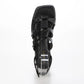 【新品預訂】日本Launa Lea 6cm 方頭綁帶坡跟涼鞋(S161)(黑色/ Black)