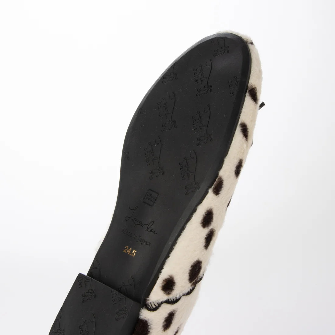 【新品預訂】日本製 Launa lea 經典蕾絲邊蝴蝶結芭蕾舞鞋 (B1616A)(斑點紋/Dalmatian-Z)