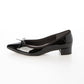 日本製 Launa lea 3cm踭蝴蝶結尖頭亮面芭蕾晴雨鞋( RB9401A ) (黑色/ Black）