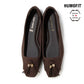 【新品預訂】日本製 Lauf Oletta 鑲邊流蘇設計的氣質平底鞋(LH120 D Brown-S) (深棕色)