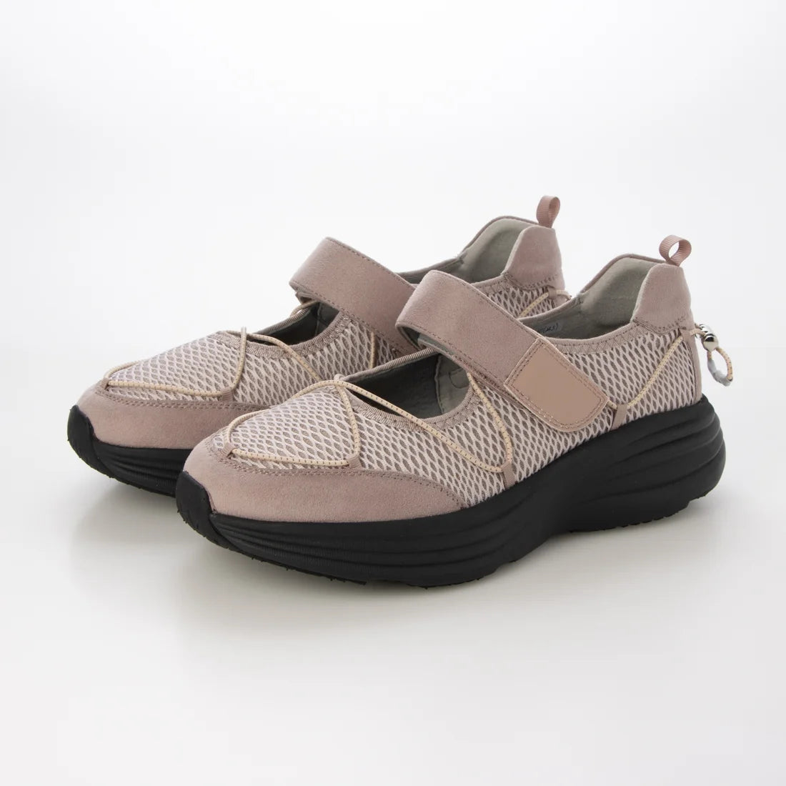 【新品預訂】日本 Lauf Oletta 輕盈 4cm厚底網面瑪莉珍運動鞋 (L150 Pink-Z)(粉色)
