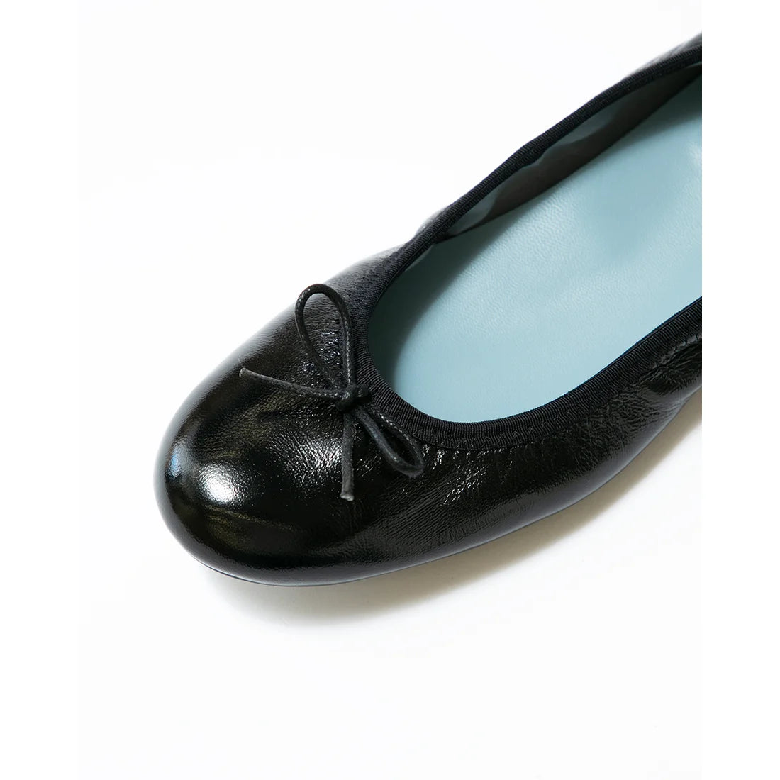 日本製【珍珠色調防水】Emma Francis 真皮 圓頭平底芭蕾舞鞋(02b-L M101)(Black Leather Mylar)（ブラック レザーマイラー）