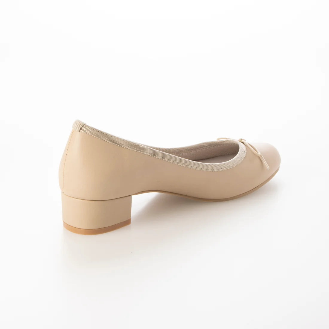 日本製 Launa lea 3.5cm踭蝴蝶結圓頭啞面芭蕾晴雨鞋 ( RB5001A ) (杏色/Beige)