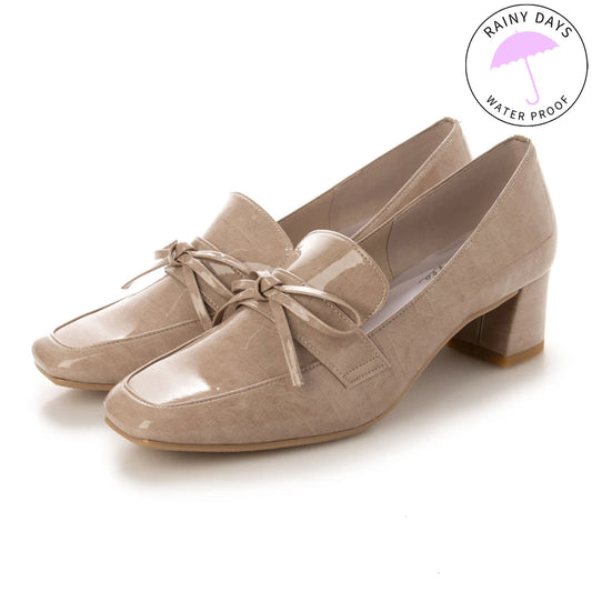 日本製 Launa lea 粗跟抗水樂福鞋 (R9008) Beige E