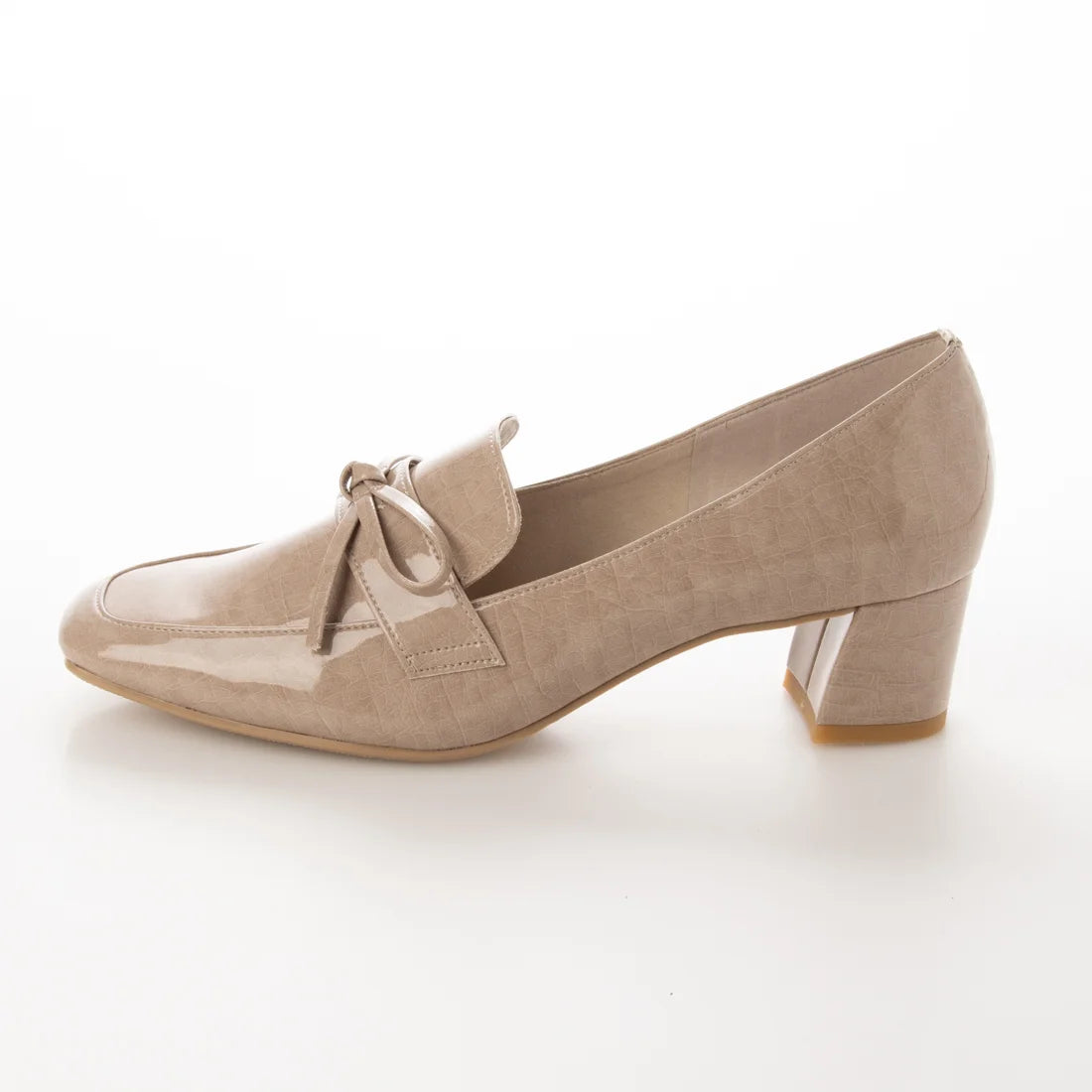日本製 Launa lea 粗跟抗水樂福鞋 (R9008) Beige E