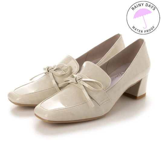 日本製 Launa lea 粗跟抗水樂福鞋 (R9008) Ivory E
