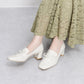 日本製 Launa lea 粗跟抗水樂福鞋 (R9008) Ivory E