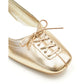 【新品預訂】日本製Emma Francis  綁帶蝴蝶結平底鞋（金色）(03ab-M 165)