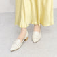 【新品預訂】日本製 Launa lea [雨天應對] 3.5cm粗跟抗水樂福鞋 (R9009) Ivory E