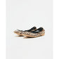 日本製【珍珠色調防水】Emma Francis 真皮 圓頭平底芭蕾舞鞋(02b-L S328)(Leopard pattern leather suede)（レオパード柄 レザースエード）