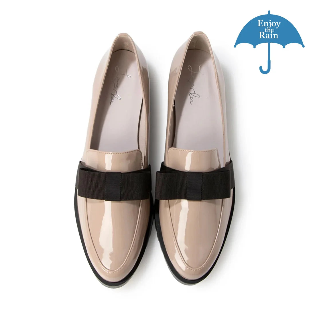 【新品預訂】日本製 Launa lea Rainy Day 寛帶晴雨樂福鞋 (R9021)  (灰啡色/ Greige E)