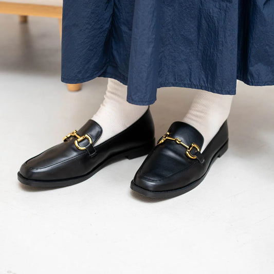 日本製  Launa lea 金色比特樂福鞋 (500) (黑色／Black )