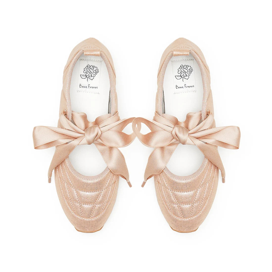 【新品預訂】日本製Emma Francis   繫帶芭蕾舞運動鞋（粉色聚酯）(09l-M 144)