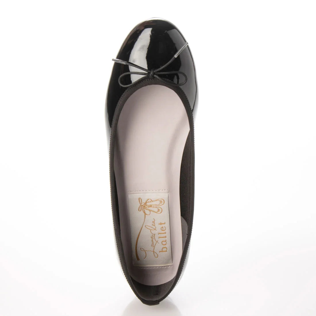 日本製 Launa lea 蝴蝶結圓頭亮面芭蕾晴雨鞋( RB1401A ) (黑色/Black)