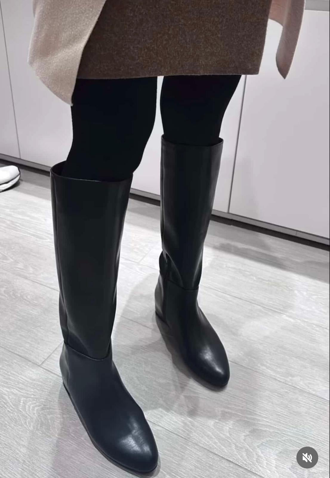 日本製 Launa Lea 5cm內增高柔軟長boot(S149)(黑色／Black)