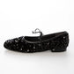 日本製Launa lea 亮片芭蕾平底鞋 (B7608A) (Black Z)