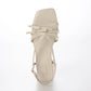 【新品預訂】日本製 Launa Lea 3.5cm踭 迷你蝴蝶結綁帶涼鞋 (628)(象牙色/ Ivory)