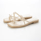 【新品預訂】日本製 Launa Lea 交叉蝴蝶結平底涼鞋(625)(淺杏色/ L Beige Z)