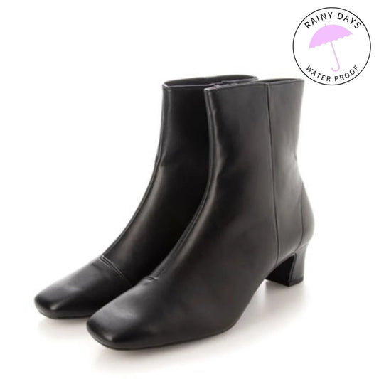 日本製 Launa Lea 方頭短雨靴 (R9013)(黑色／Black)