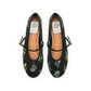 【新品預訂】日本製Emma Francis 碎花歐根紗透網瑪莉珍鞋 (05l-T 101)（黑色薄紗）