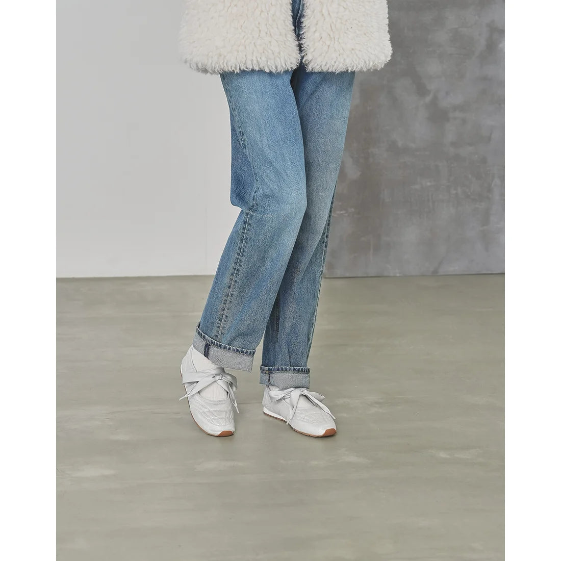 【新品預訂】日本製Emma Francis   繫帶芭蕾舞運動鞋（銀色聚酯）(09l-M 162)