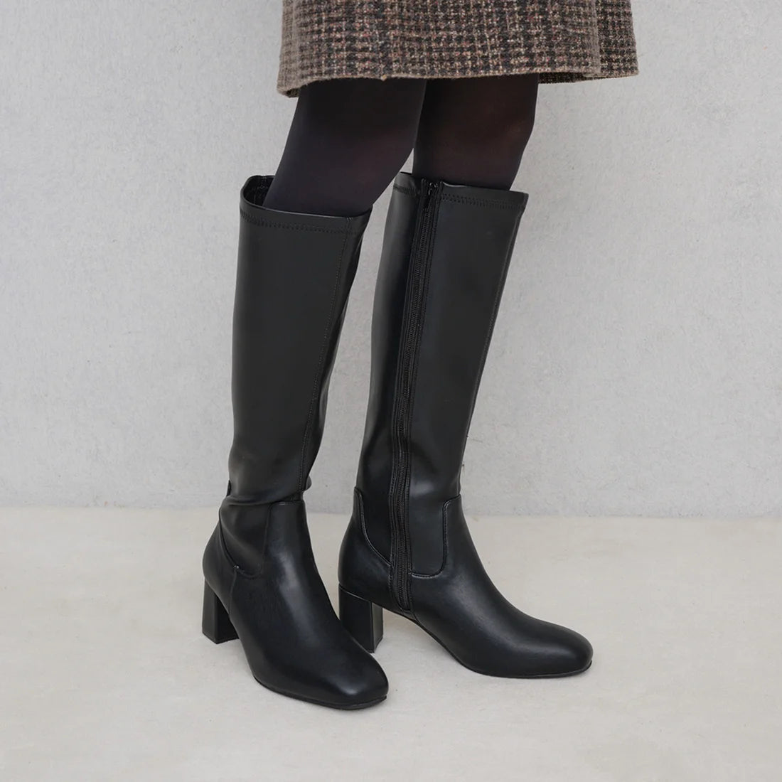 Launa lea 方頭彈性長靴 (S140) (Black)