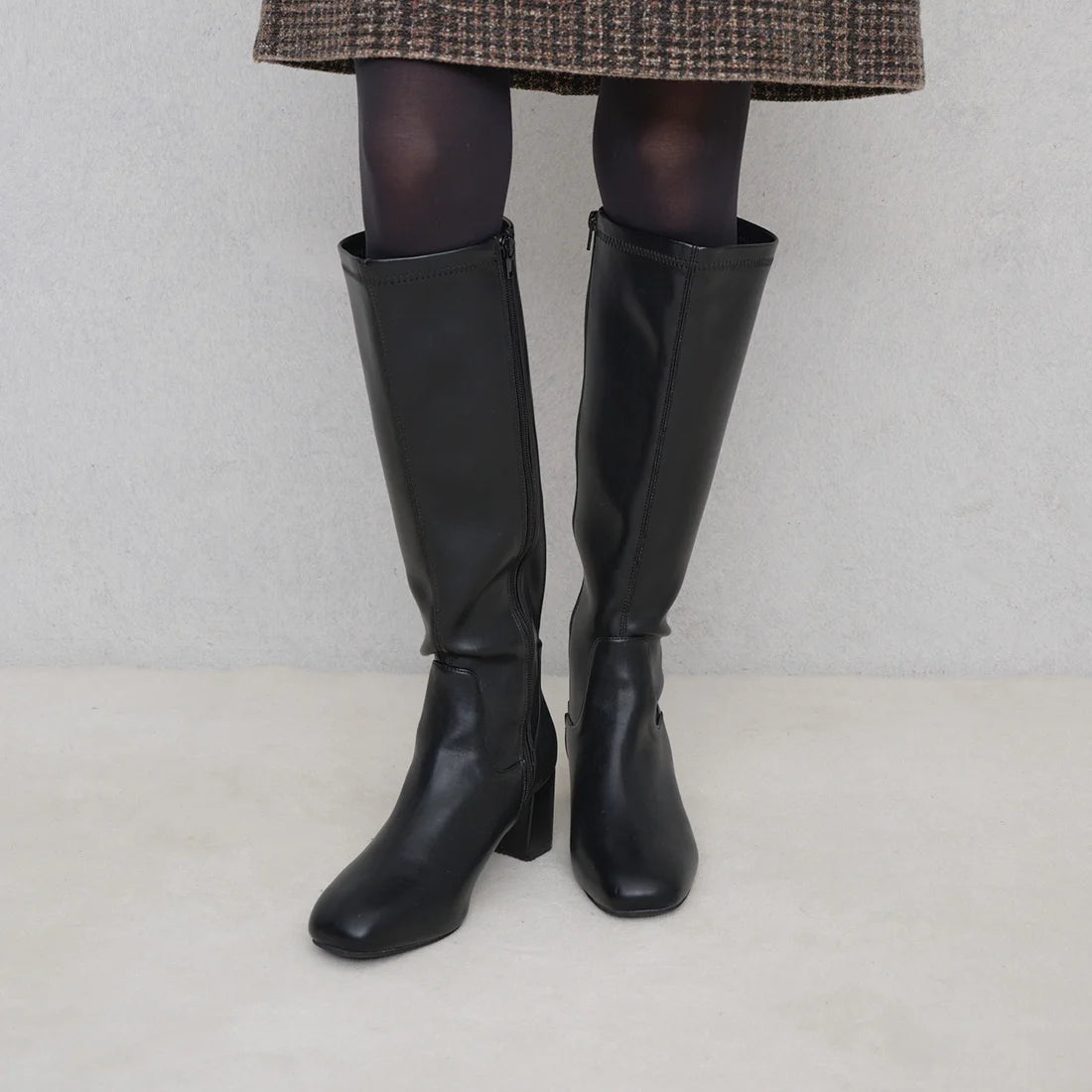 Launa lea 方頭彈性長靴 (S140) (Black)