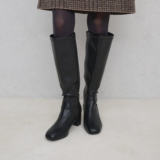 Launa lea 方頭彈性長靴 (S140) (Black)