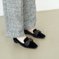 【新品預訂】日本製 Launa lea 方頭蝴蝶結樂福鞋（570）(黑色/Black-Z)