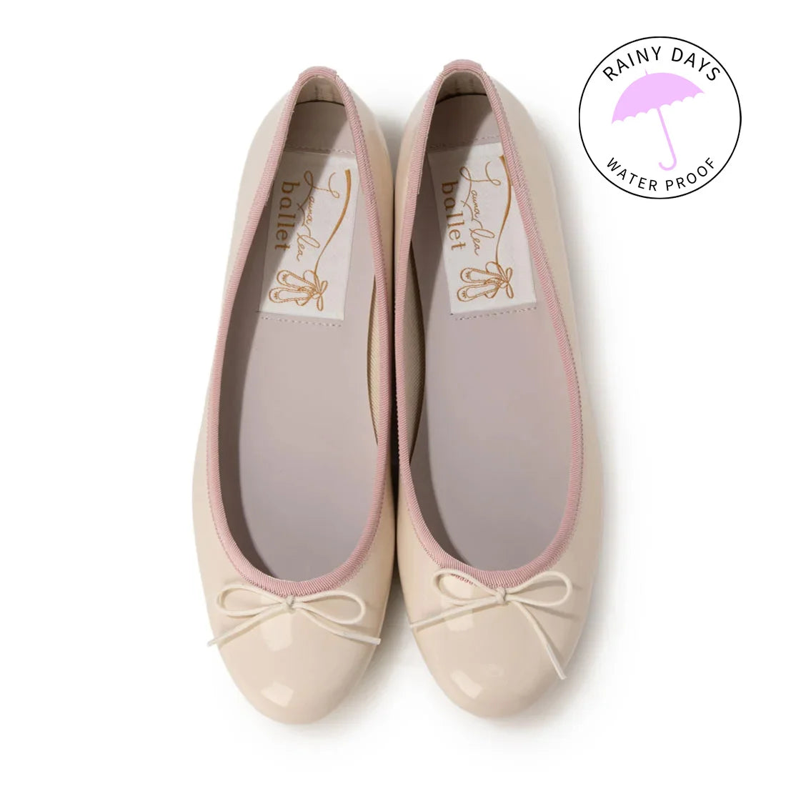 【新品預訂】日本製 Launa lea Rainyday 防水圓頭芭蕾鞋 (RB1404A)(淺粉色 E / L Pink E )