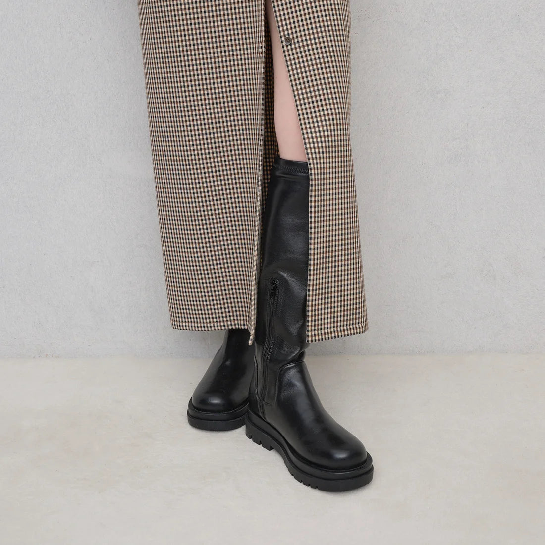 【新品現貨】 Launa Lea  4.5cm踭厚底伸縮長靴 (S123)(黑色 / Black)