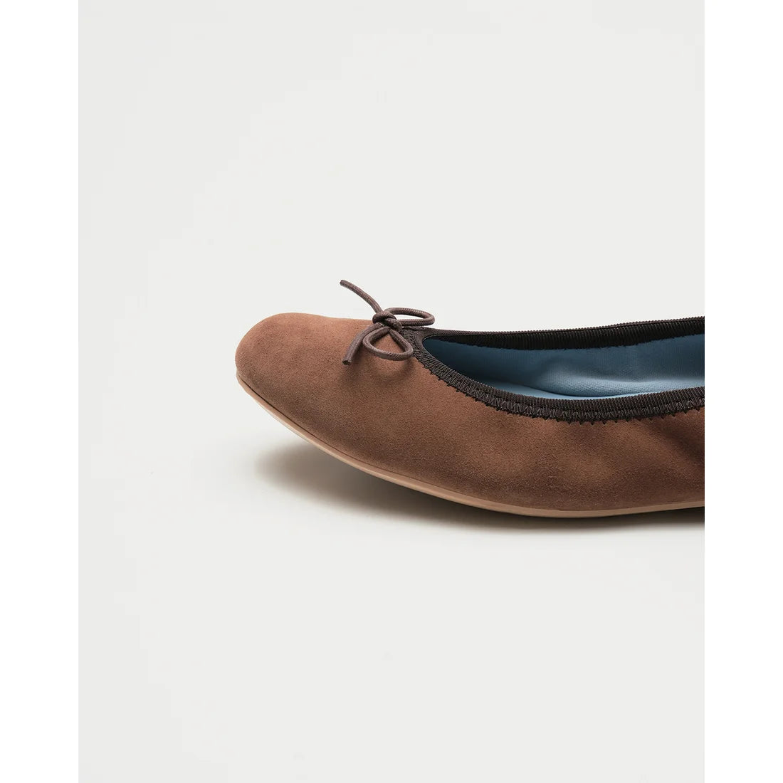 日本製【珍珠色調防水】Emma Francis 真皮 圓頭平底芭蕾舞鞋(02b-L S104)(Brown leather suede)（ブラウン レザースエード）