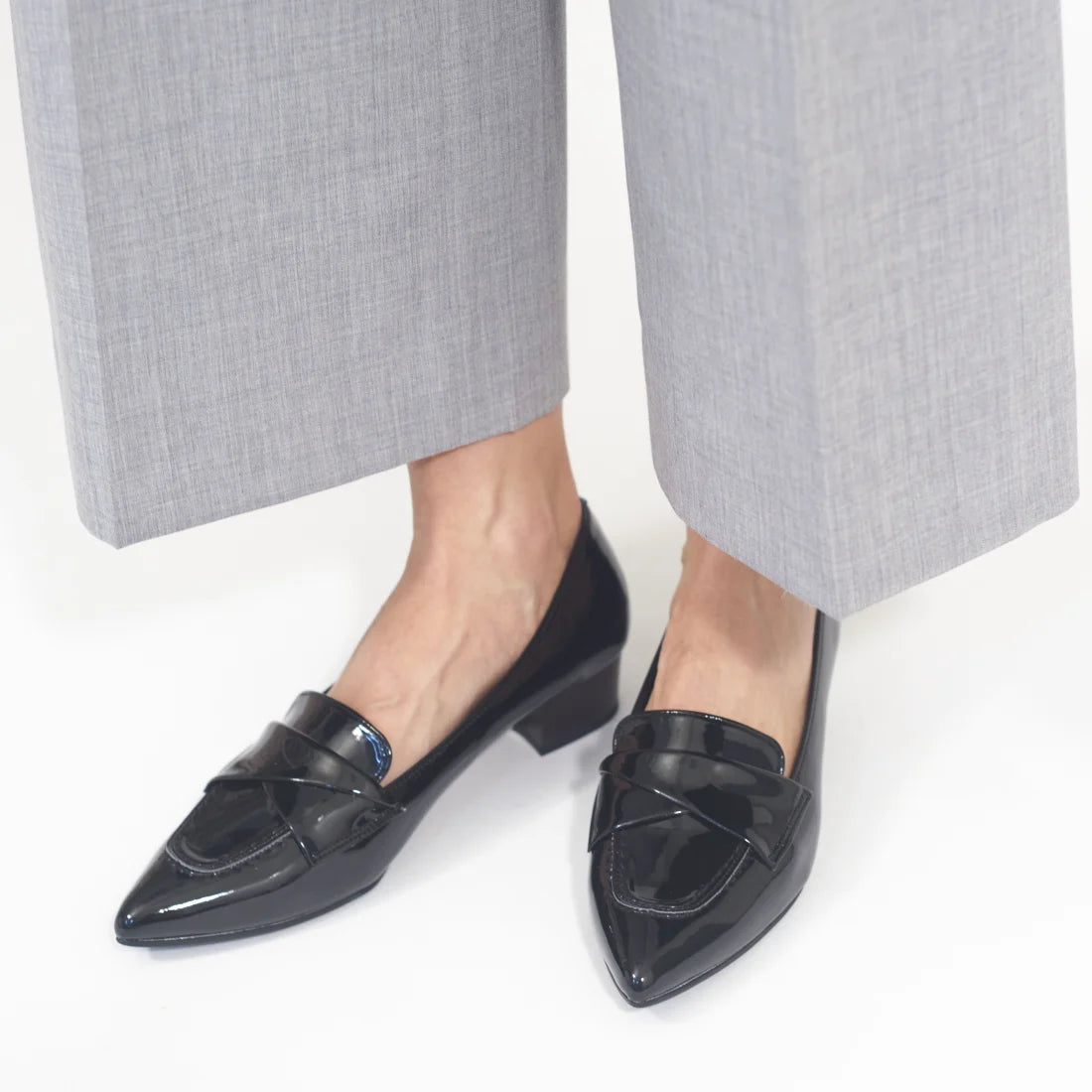 【新品預訂】日本製 Launa lea [雨天應對] 3.5cm粗跟抗水樂福鞋 (R9009) Black E