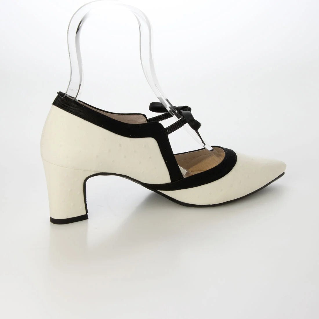 【新品預訂】日本製 Launa Lea 6cm踭蝴蝶結瑪莉珍高跟鞋( 577A ) ( 象牙色 Z / Ivory Z)