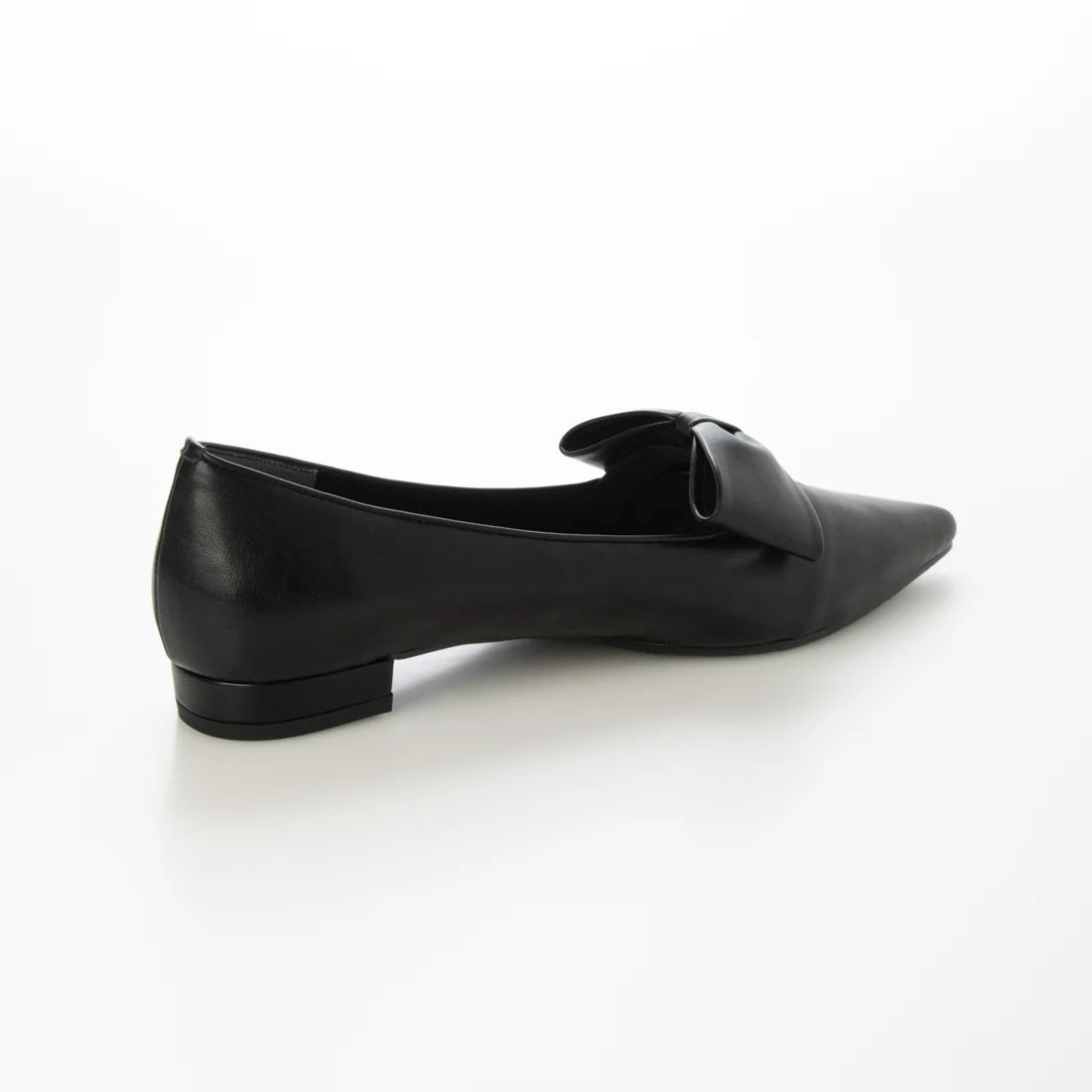 【新品預訂】日本製 Launa lea 尖頭蝴蝶結平底鞋（615）(黑色 / Black)