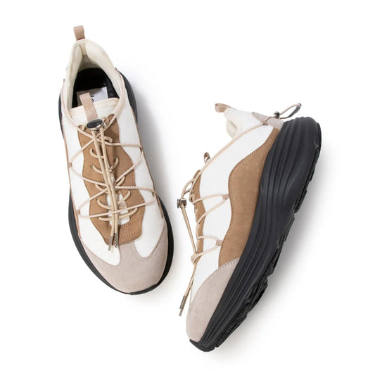 【新品預訂】日本 Lauf Oletta 4.5cm 厚底軟彈性運動鞋 (L155 Beige-Z)(杏色)