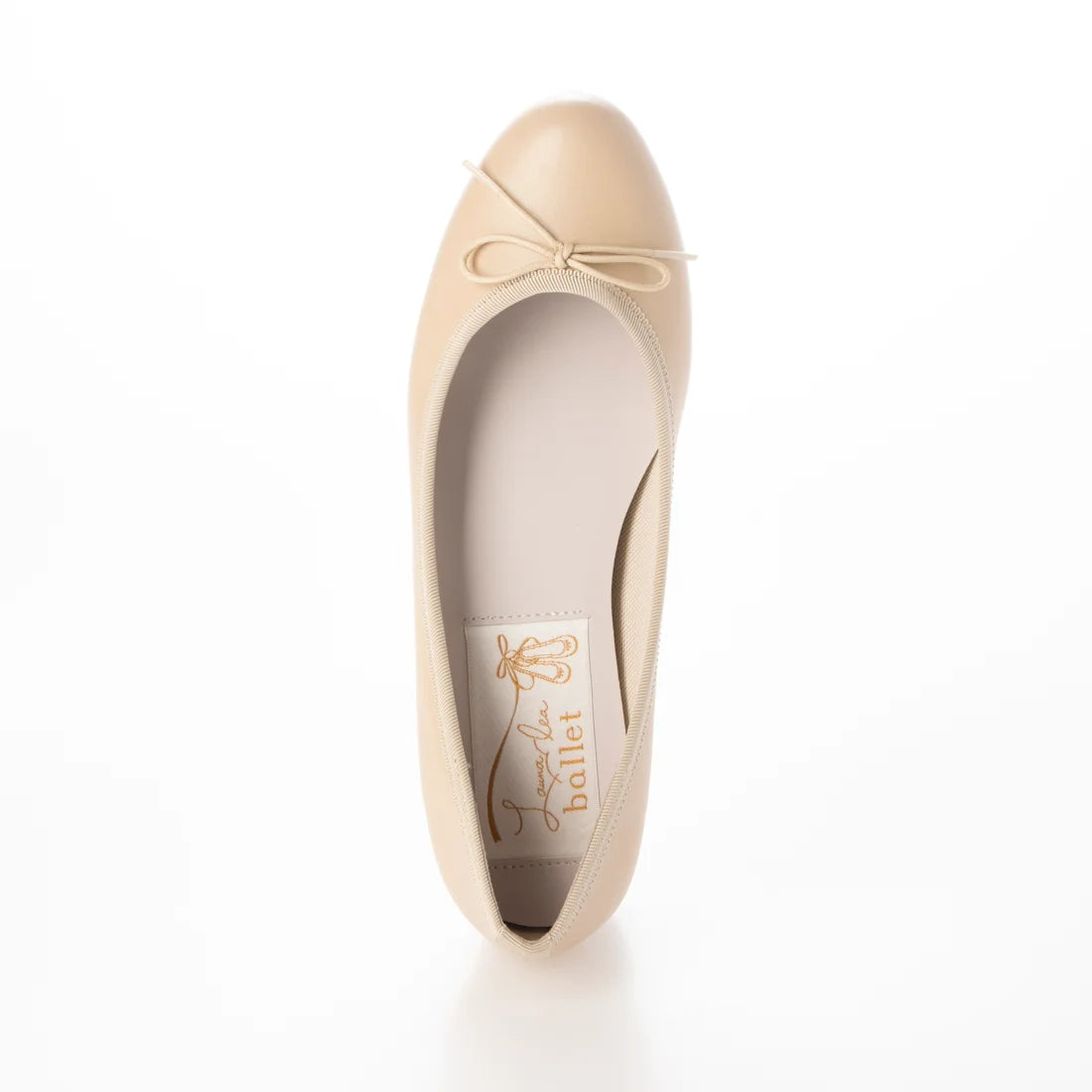 日本製 Launa lea 3.5cm踭蝴蝶結圓頭啞面芭蕾晴雨鞋 ( RB5001A ) (杏色/Beige)