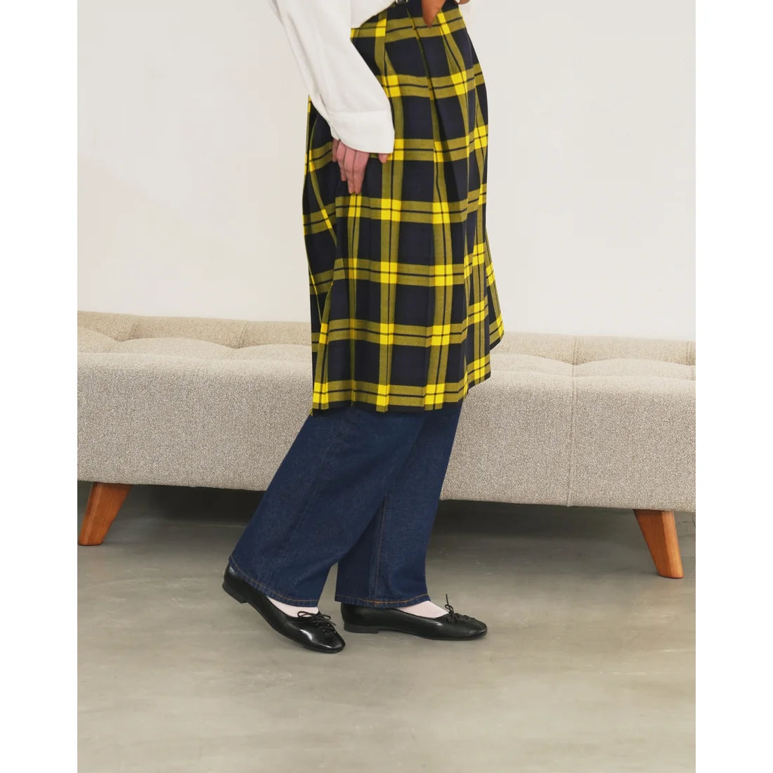 【新品預訂】日本製Emma Francis  綁帶蝴蝶結平底鞋（黑色）(03ab-M 101)