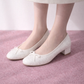 【新品預訂】日本製 Launa lea 3.5cm 踭圓頭跟芭蕾高跟鞋 ( B5601A ) (白色/White)