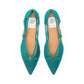 【新品預訂】日本製Emma Francis 緞面側平底鞋（綠色）( 07f-ST 111) Green