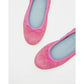 日本製【珍珠色調防水】Emma Francis 真皮 圓頭平底芭蕾舞鞋(02b-L S143)(Dark pink leather suede)（ダークピンク レザースエード）