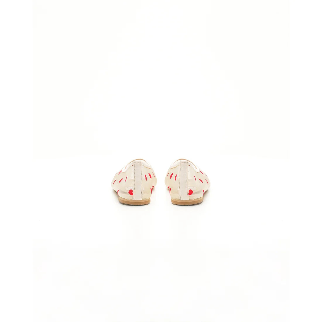 【新品預訂】日本製 Emma Francis 心形薄紗平底鞋（米色薄紗）( 09j-T 108) BEG