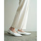 【新品預訂】日本製 Lauf Oletta  [All Weather] 全天候 可踩踭 柔軟大扣環V型平底鞋（LRP139 IVORY）
