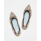 日本製【珍珠色調防水】Emma Francis真皮 尖頭平底芭蕾舞鞋(01b-L S328)(Leopard print leather suede)（レオパード柄 レザースエード）