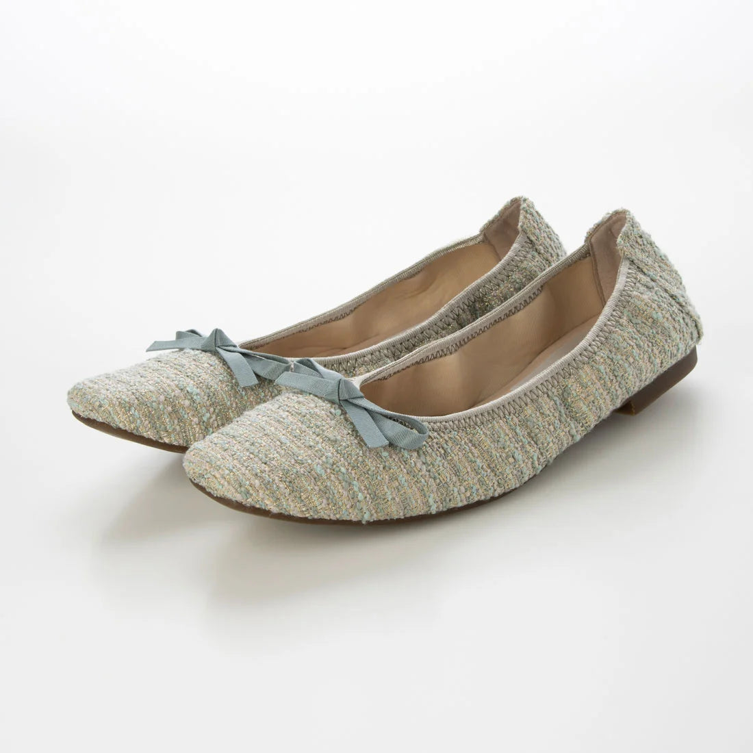 【新品預訂】日本製Lauf Oletta 織物材質柔軟褶皺無縫一體式芭蕾舞鞋 ( LH109 MINT-Z ) (薄荷綠色)