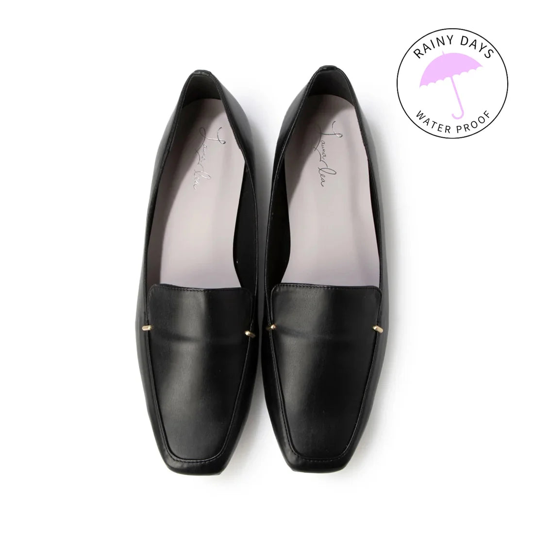 日本製 Launa lea Rainy Day 方頭柔軟晴雨樂福鞋 (R9020)  (黑色/ Black)