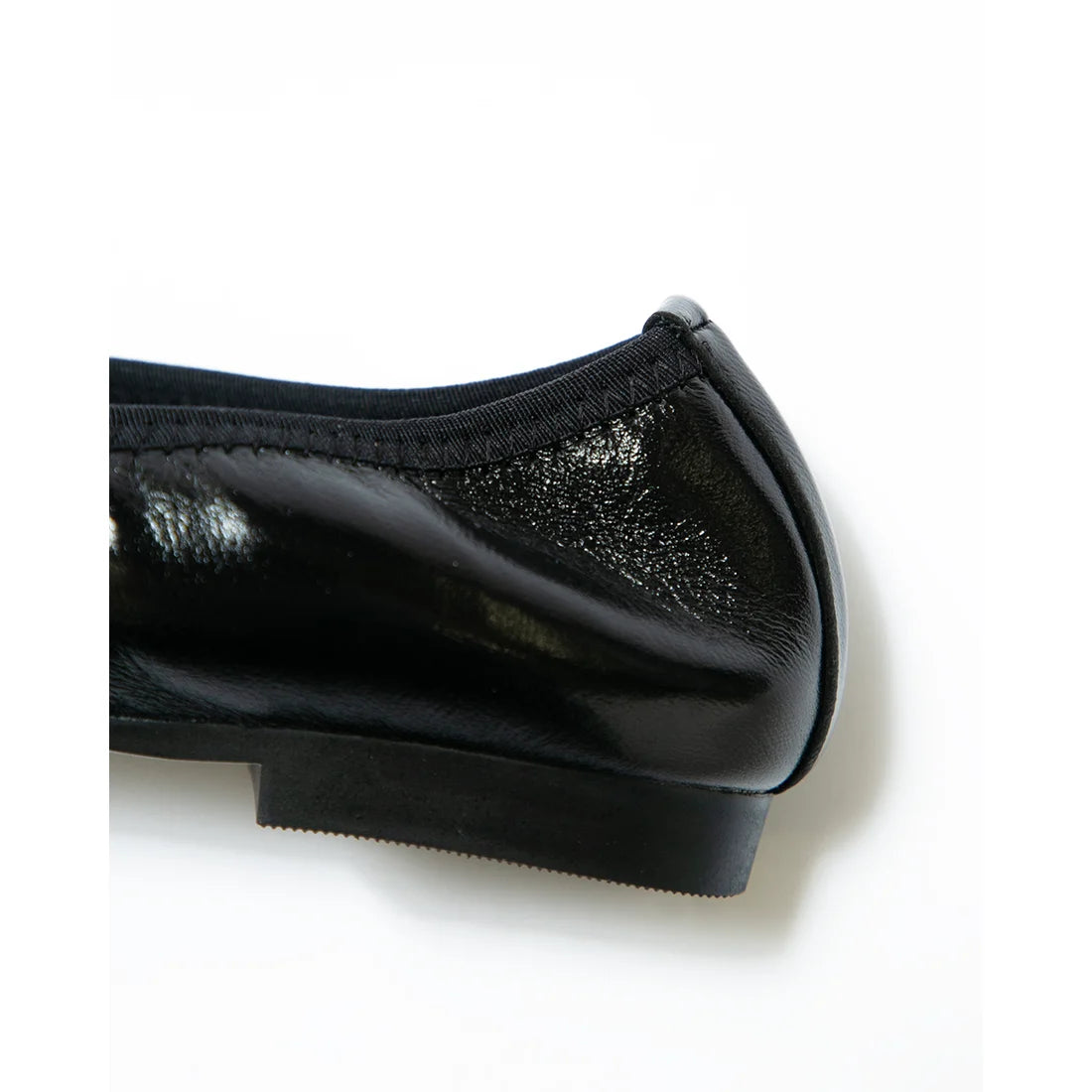 日本製【珍珠色調防水】Emma Francis 真皮 圓頭平底芭蕾舞鞋(02b-L M101)(Black Leather Mylar)（ブラック レザーマイラー）