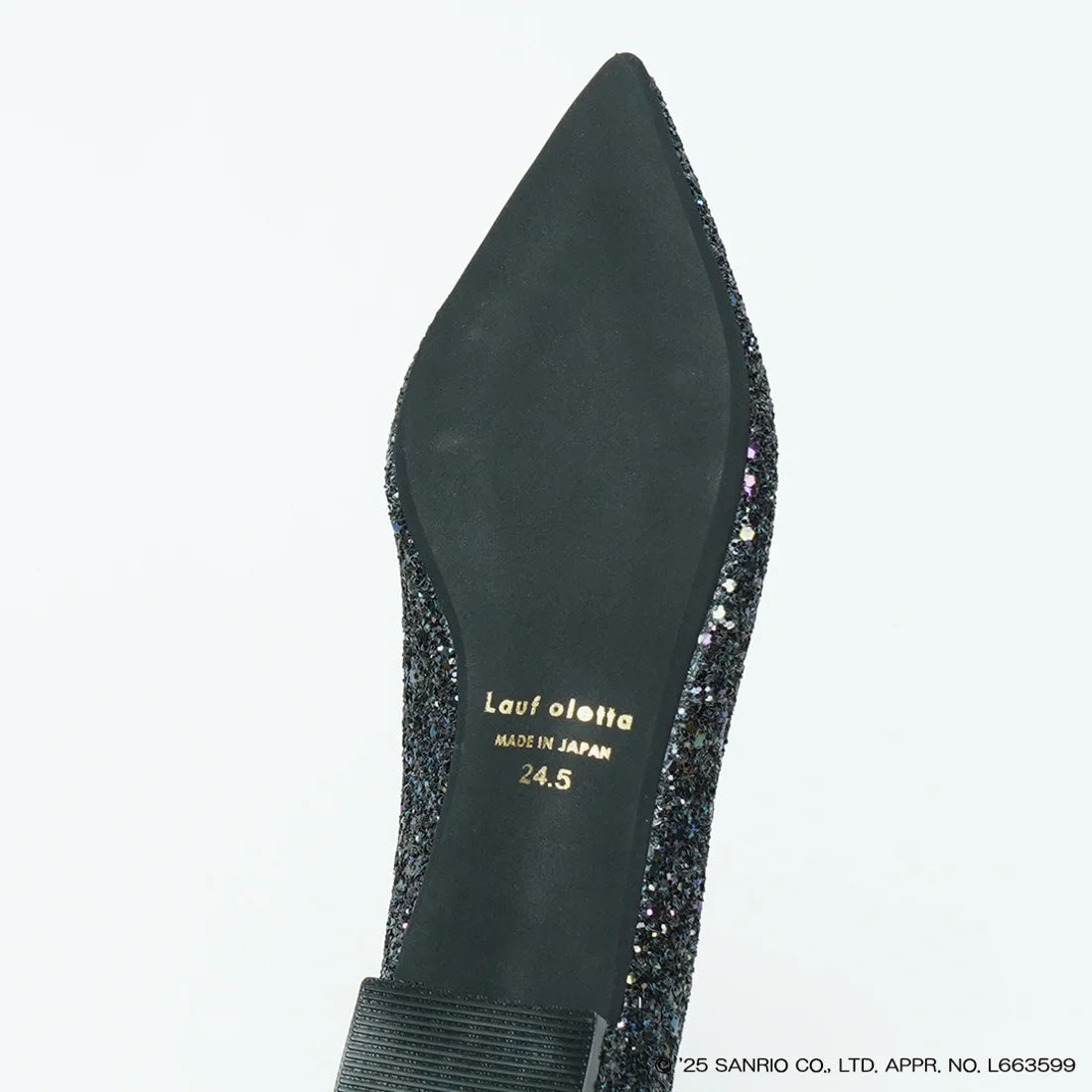 【限定品預訂】售完即止【KUROMI × Lauf oletta 特別聯名】日本製  珍珠蝴蝶結芭蕾舞 (LH101K BLACK-Z) (黑色)