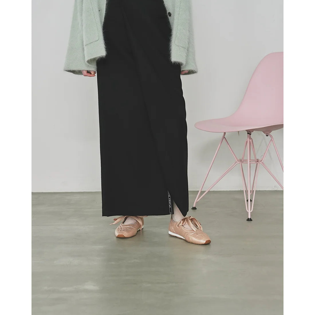 【新品預訂】日本製Emma Francis   繫帶芭蕾舞運動鞋（粉色聚酯）(09l-M 144)