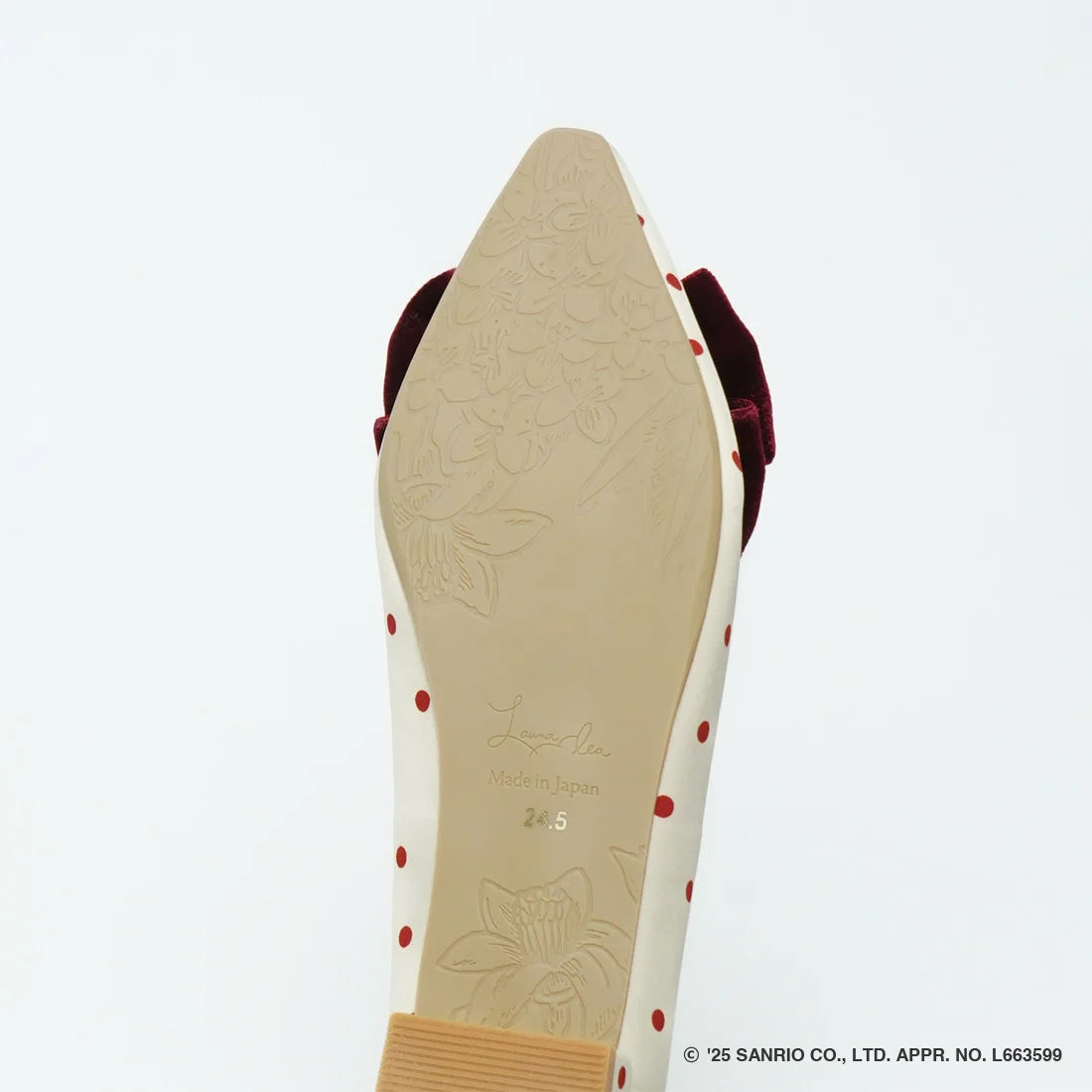 【限定品預訂】售完即止【HELLO KITTY × Launa lea 特別聯名】日本製蝴蝶結平底鞋 (460K)(紅色/Red Z/C)